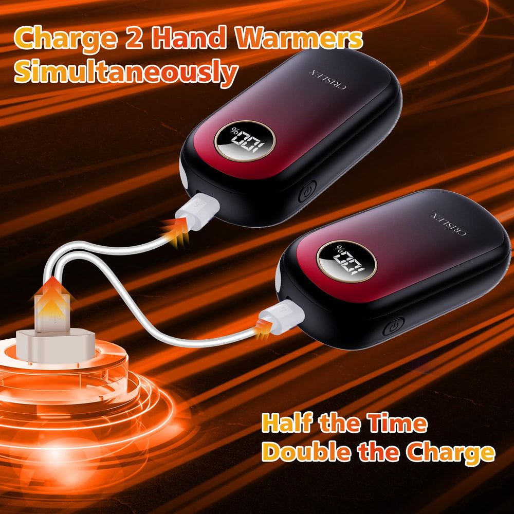 CRISLEX held in hand demonstrating dual-sided heat and quick warmth