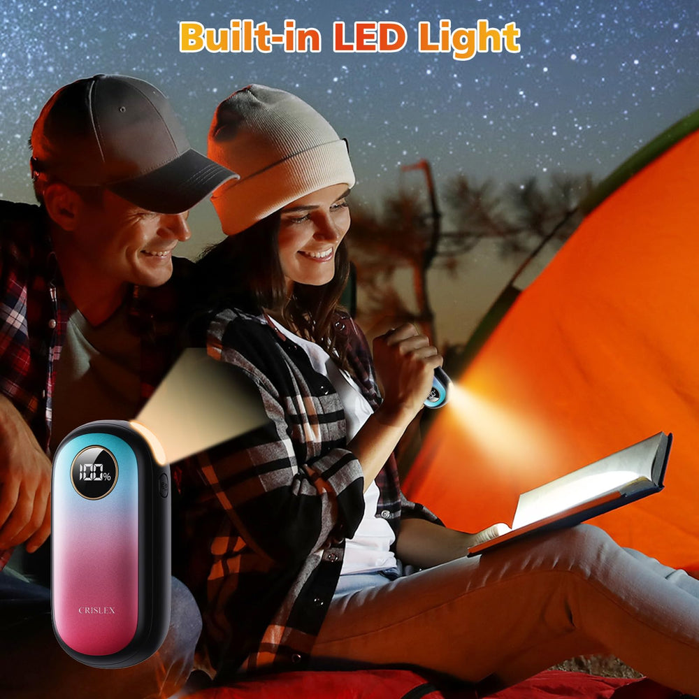 CRISLEX flashlight in dark illustrating built-in emergency illumination