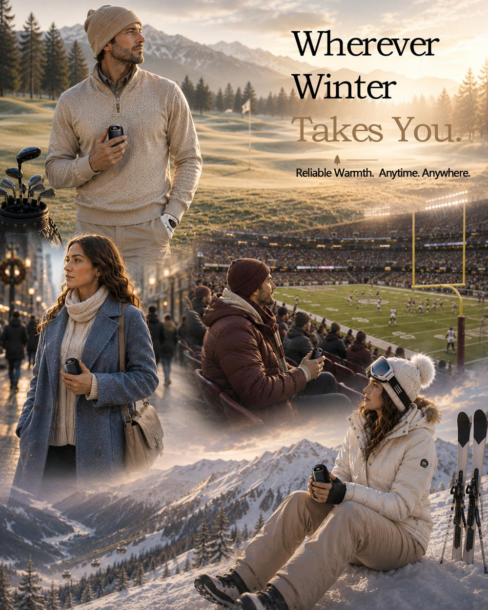CRISLEX outdoor lifestyle scene showing reliable warmth during winter
