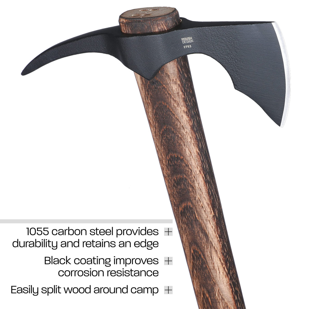 CRKT Odr spike detail highlighting pointed pick side for penetration and breaking hard ground
