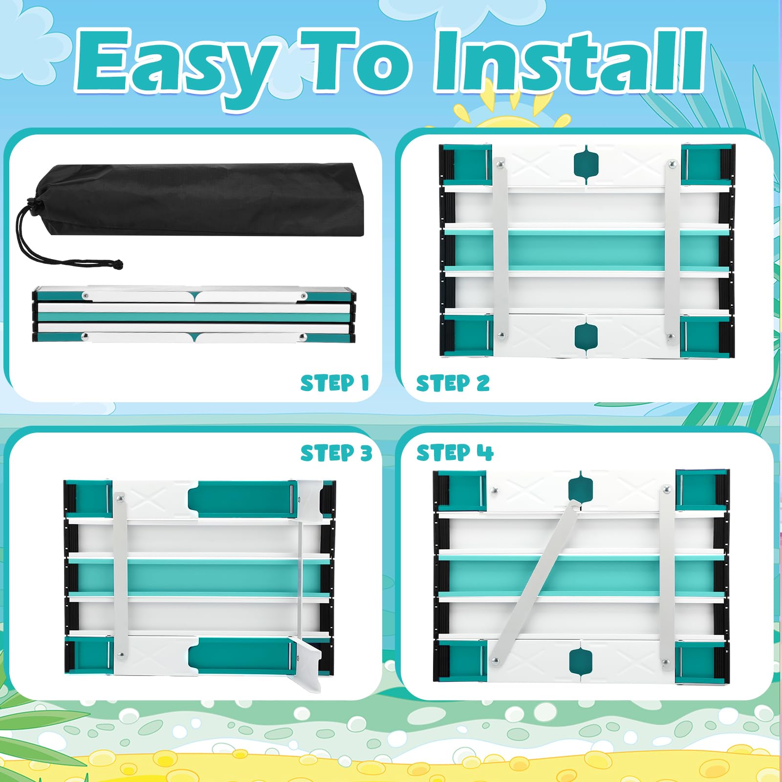 CroBlissful on campsite beside chair showing convenient outdoor utility