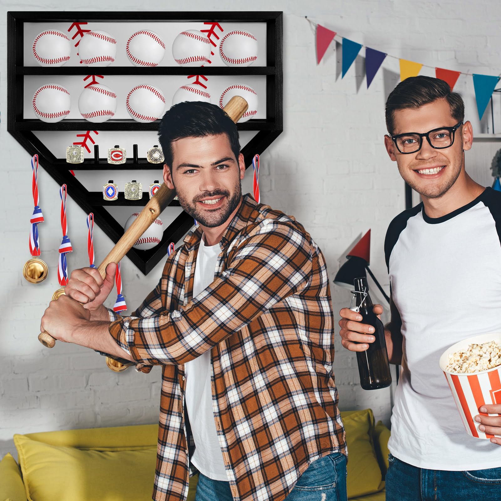 CroBlissful close-up of top shelf holding a trophy and photo, highlighting display versatility and styling