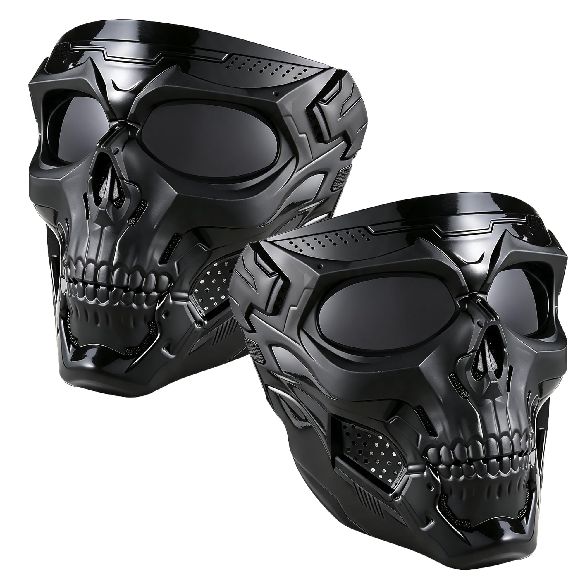 CROSSBODY front view showing skull mask and bold styling for rider appeal