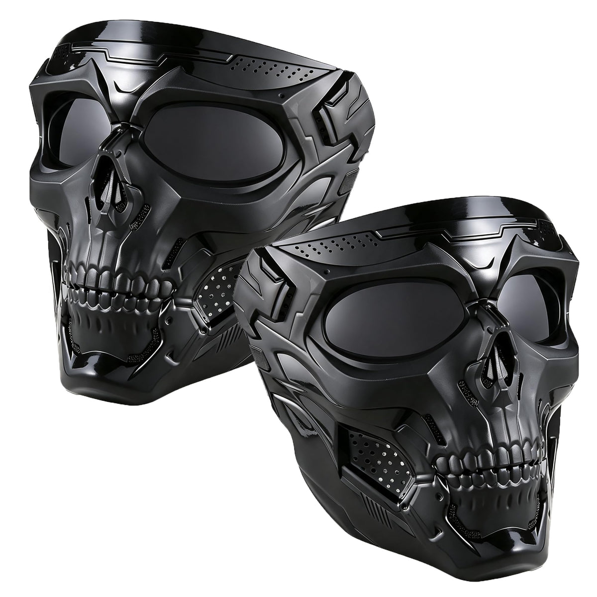 CROSSBODY front view showing skull mask and bold styling for rider appeal