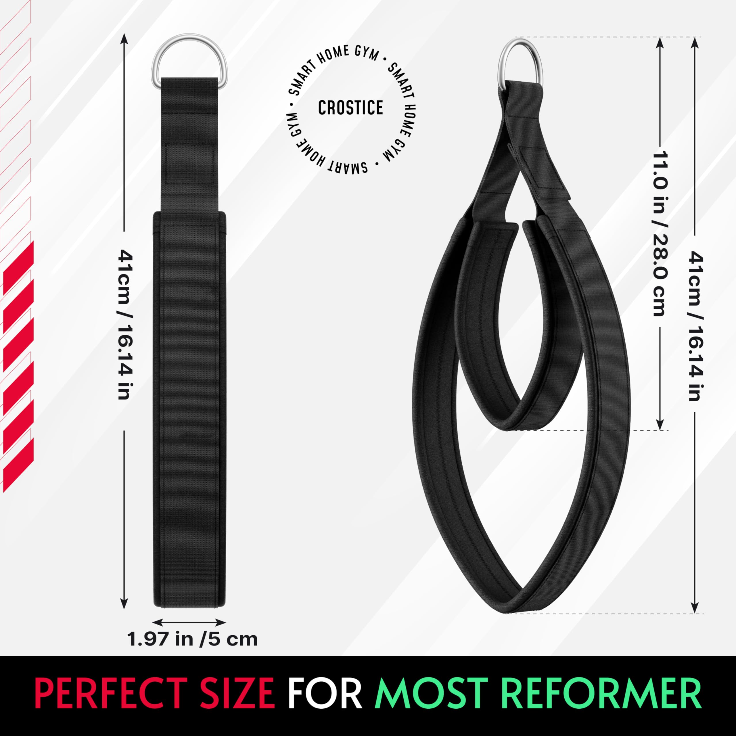 Crostice loops beside a ruler showing compact size and portable convenience