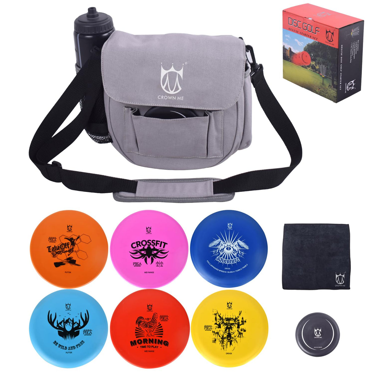 CROWN ME front packaging showing full starter set and ready-to-play convenience
