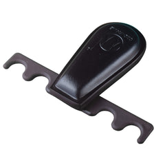 CROWN ME front view of leather 4-cue holder showing organized cues and polished look