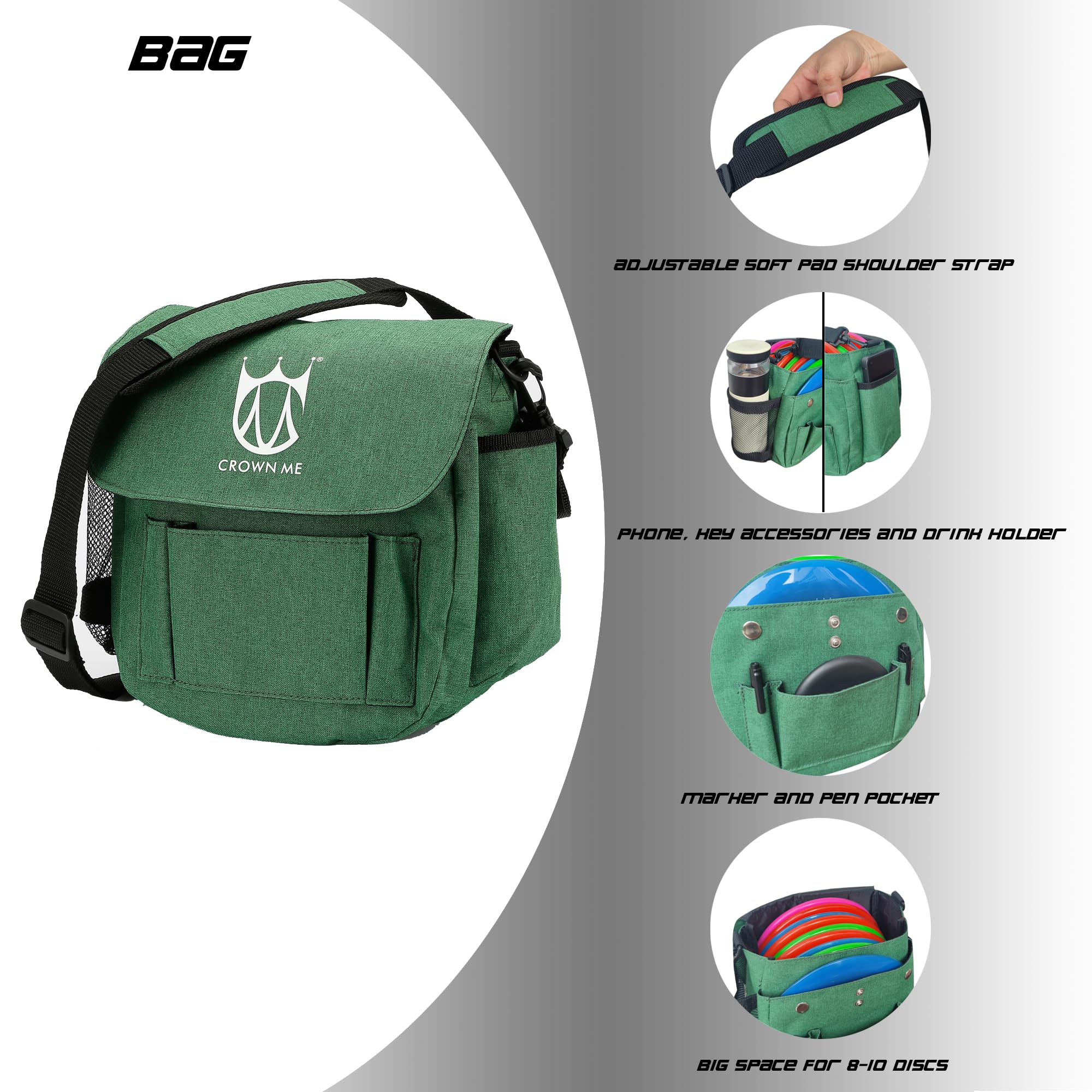 CROWN ME lifestyle image on course illustrating easy carry and quick access