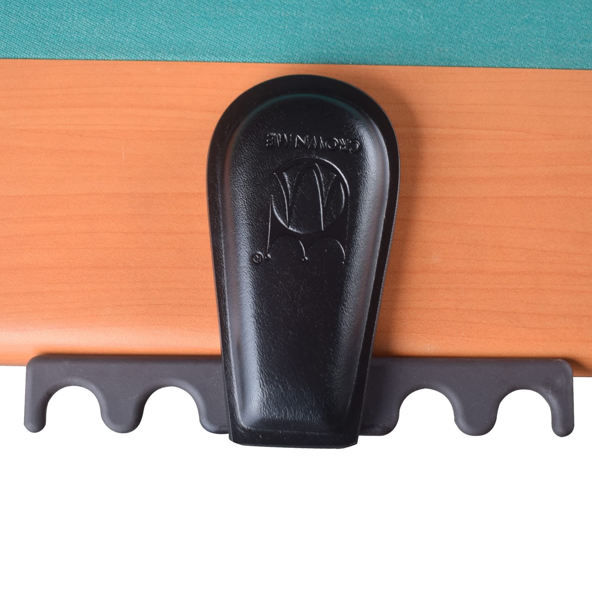 CROWN ME with cues for scale showing compact footprint and four-cue capacity
