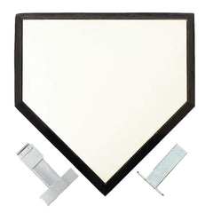 Crown Sporting Goods front view of home plate showing crisp white surface and benefit durable play