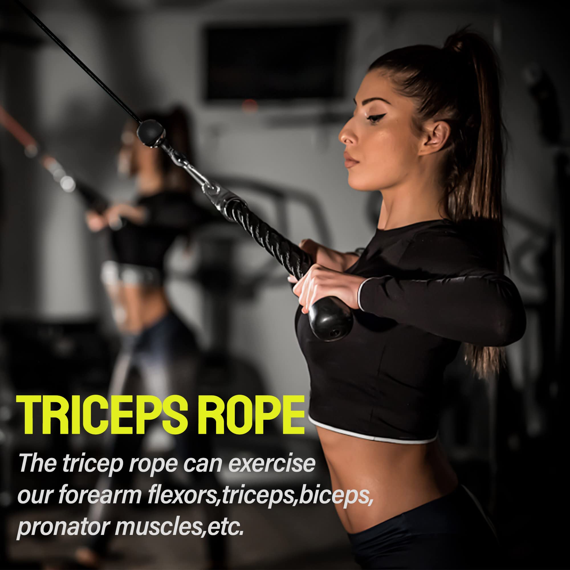 CRRXIN ankle strap and handle set showing comfort and exercise options