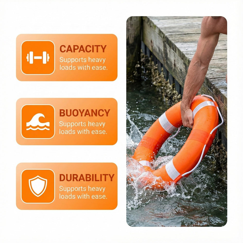 CtopoGo bright ring floating in pool for quick rescue visibility