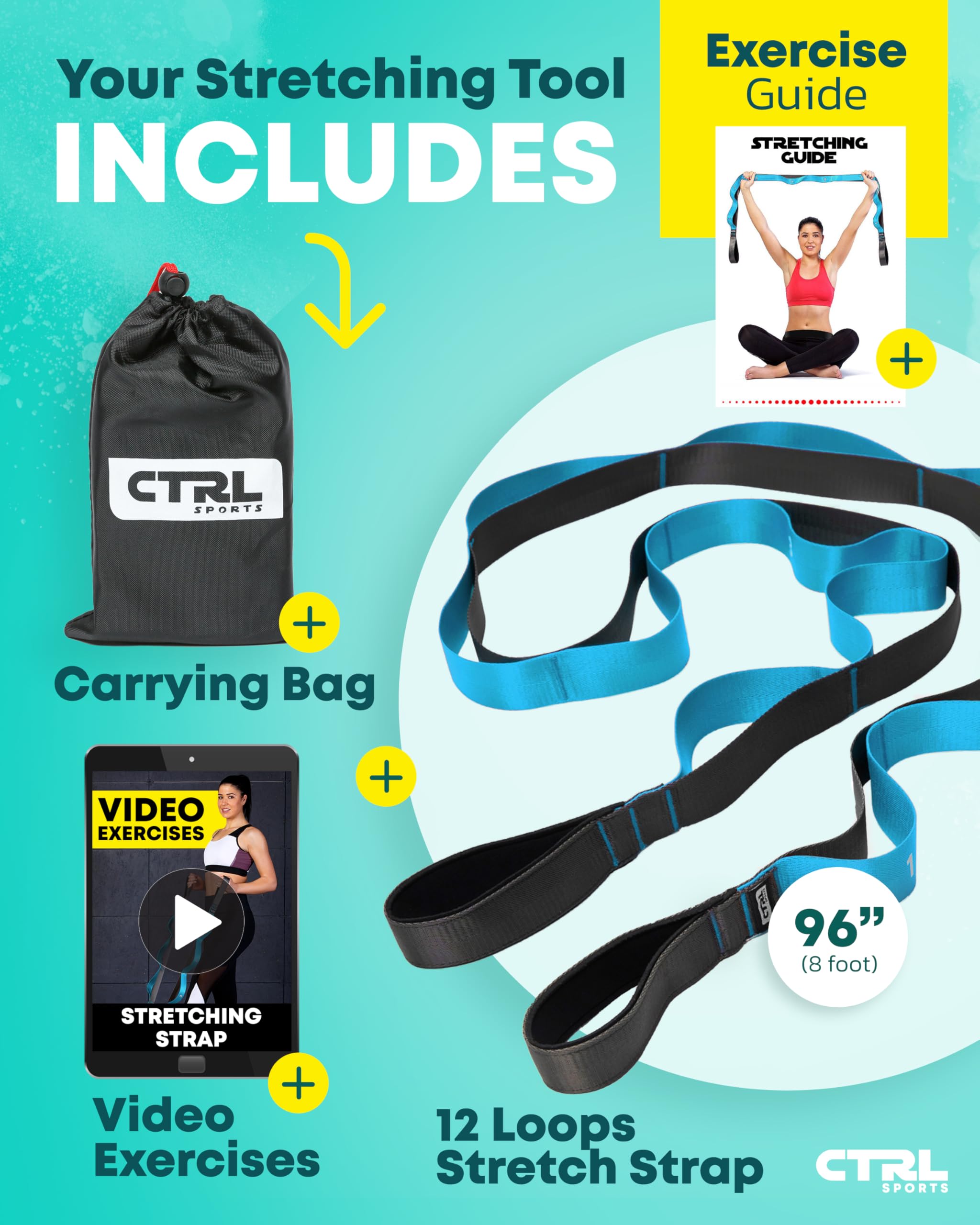 CTRL Sports padded handle close-up providing comfortable grip during stretches