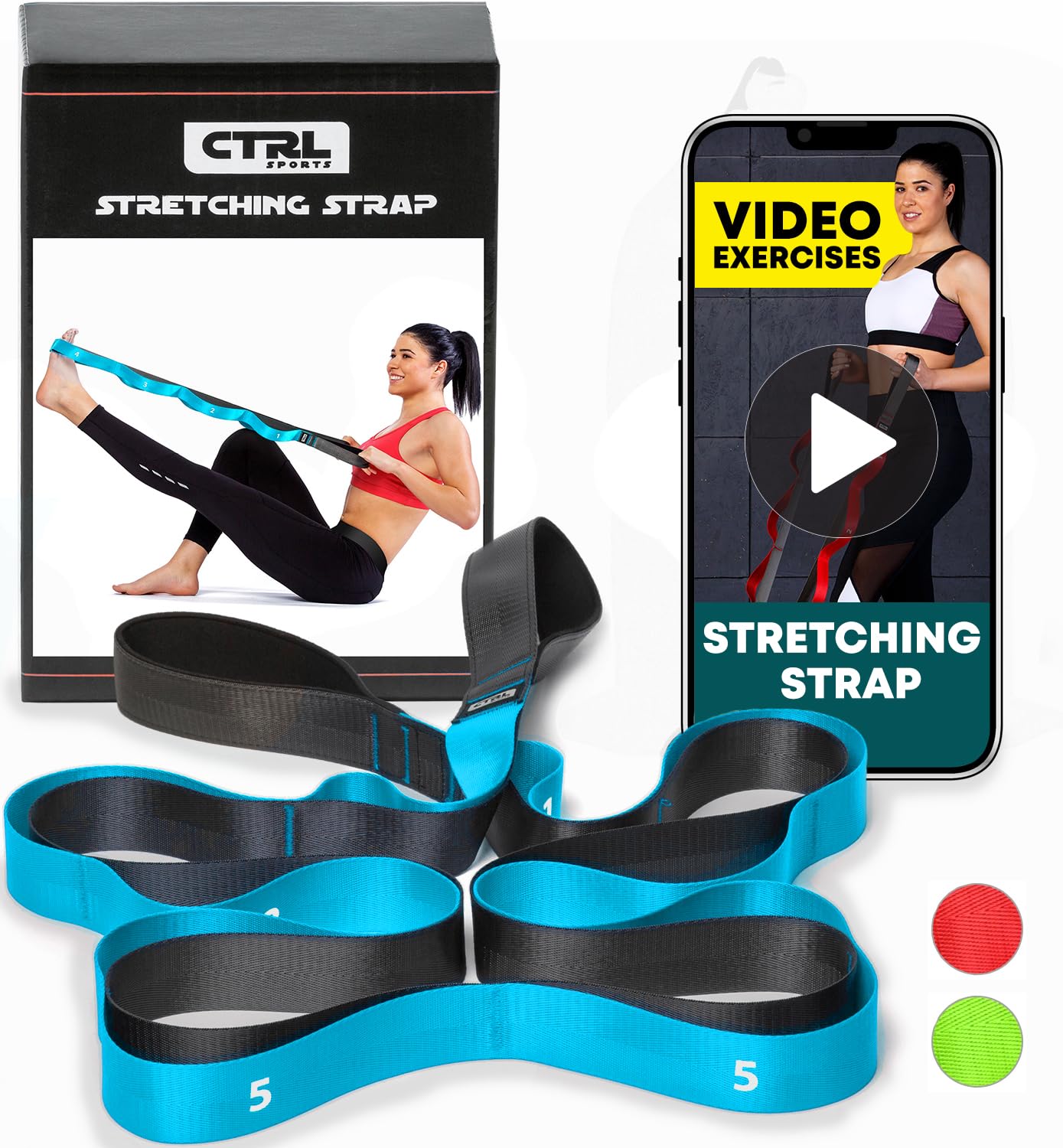 CTRL Sports front packaging showing strap and carry bag for easy transport