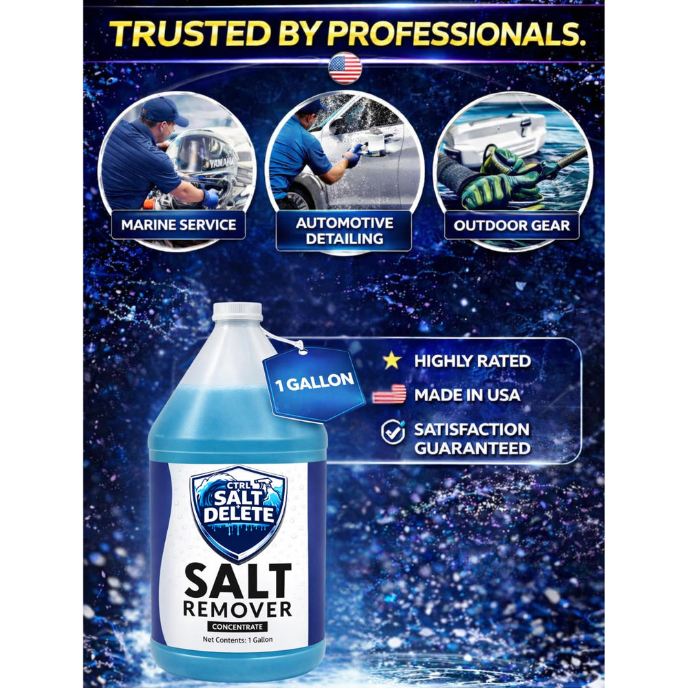 CTRL+SALT+DELETE gallon next to a hand for scale showing concentrate volume and long-lasting value