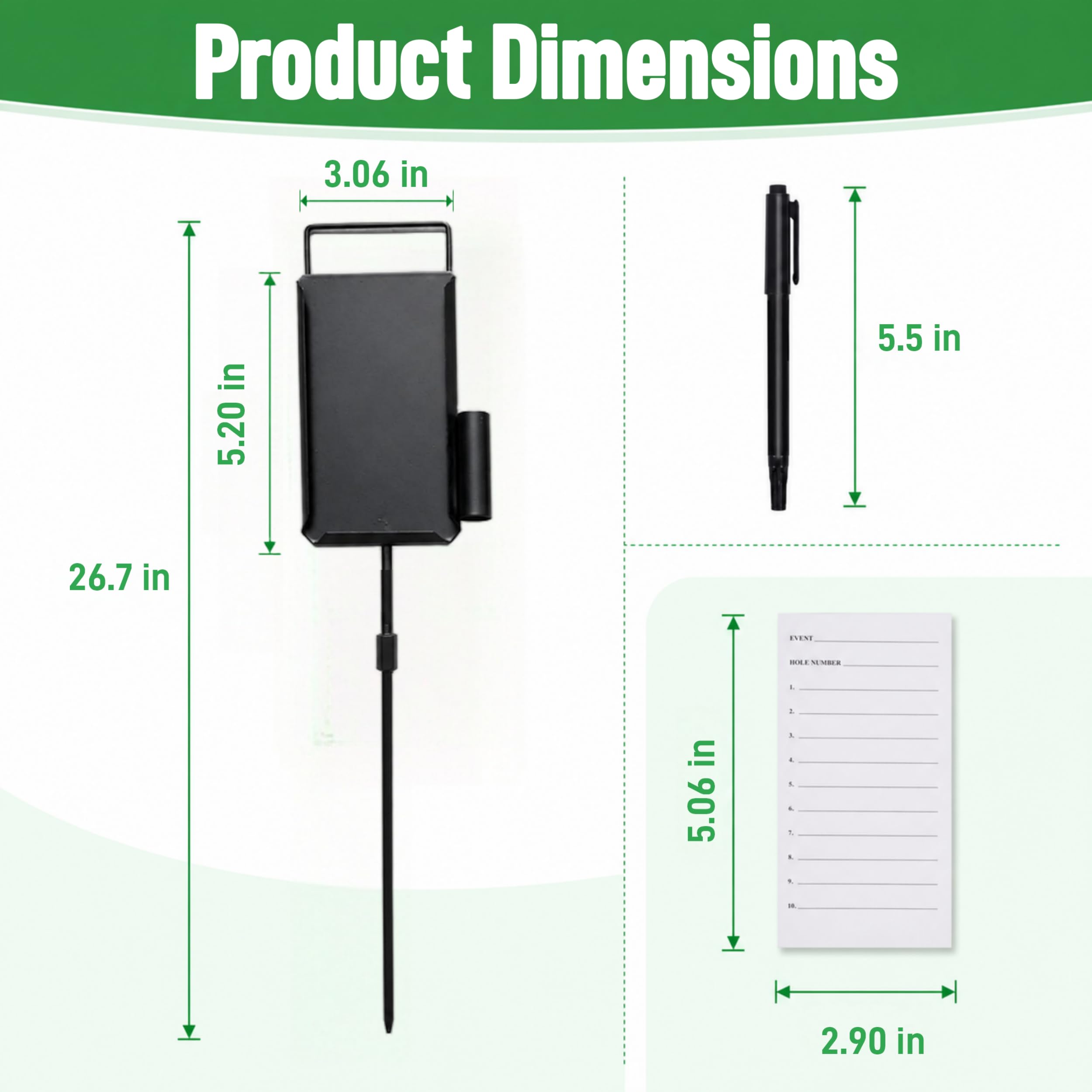 CTYYPYUYU marker inserted in turf demonstrating easy visibility and stability