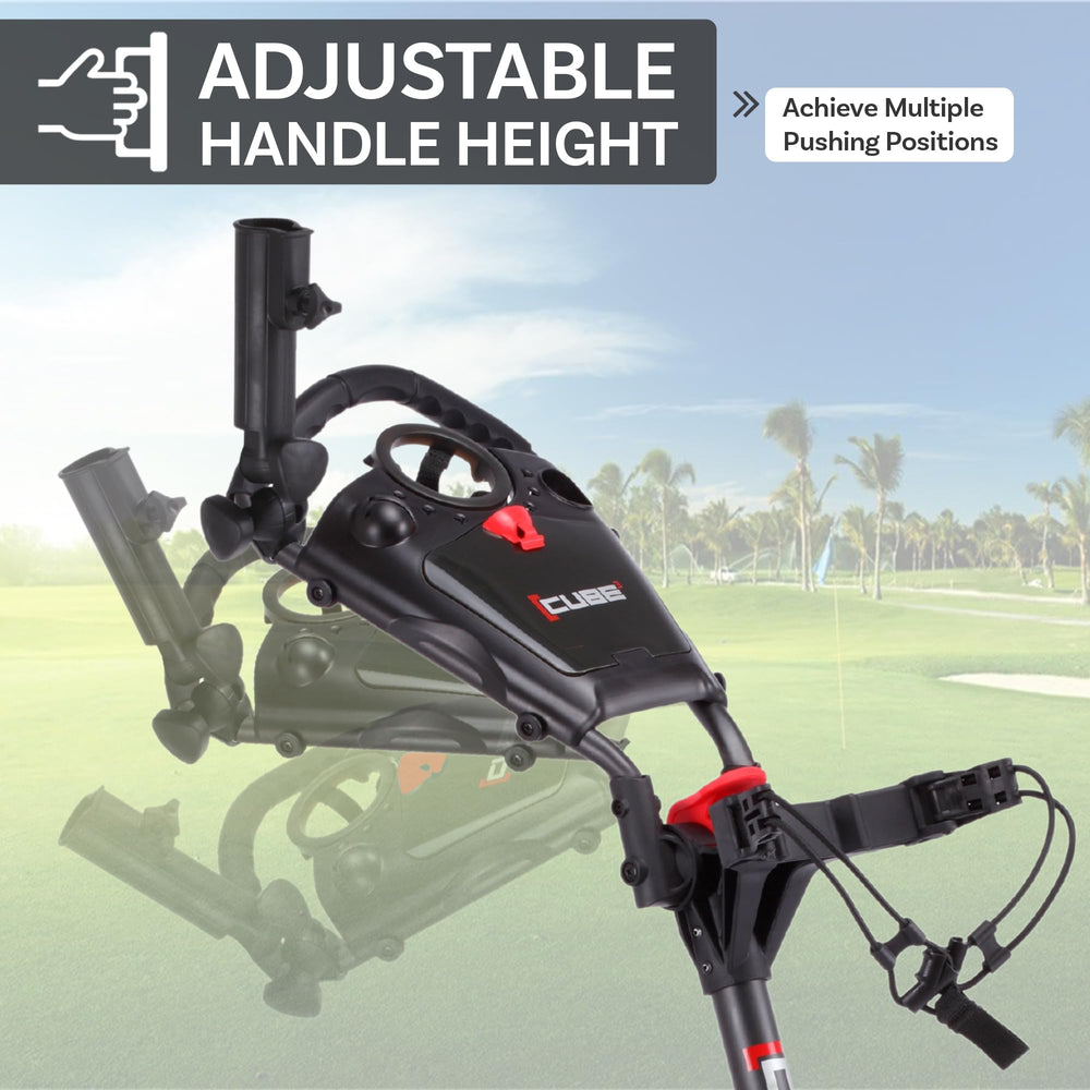 CUBE cart folded compact in trunk highlighting portable storage benefit