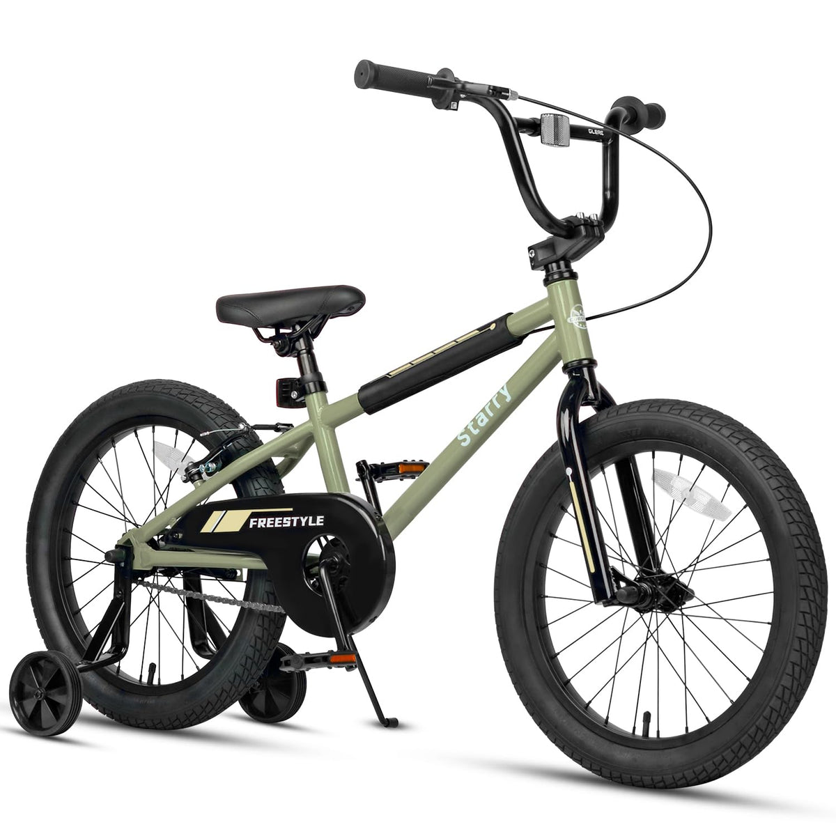 cubsala front angle army green bike showing stable frame and confident styling