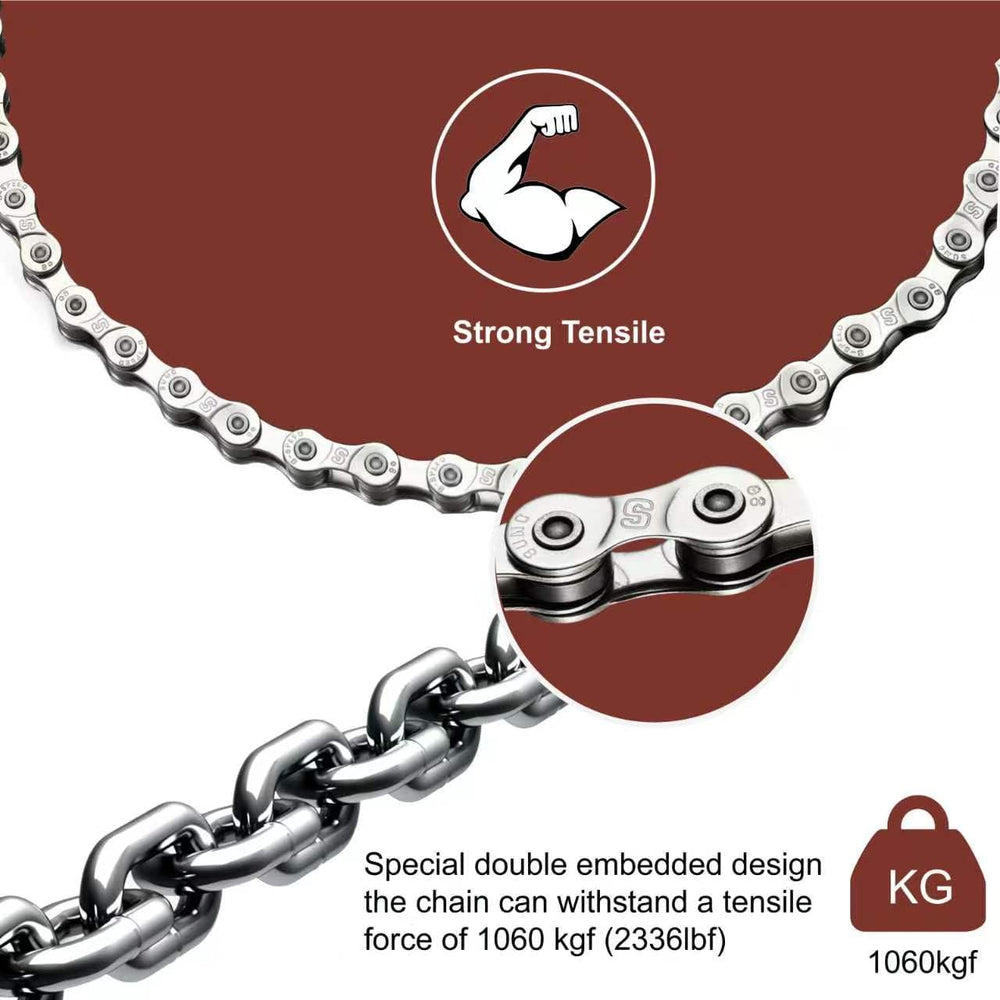 CUEQQY shot of chain coating texture demonstrating low-friction and noise reduction