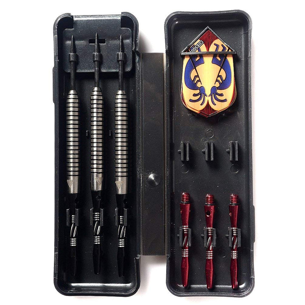 CUESOUL darts stuck in bristle board showing tight group potential
