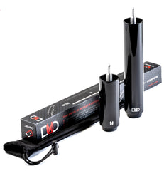 Cuetec DUO front profile attached to cue showing extended reach and improved positioning