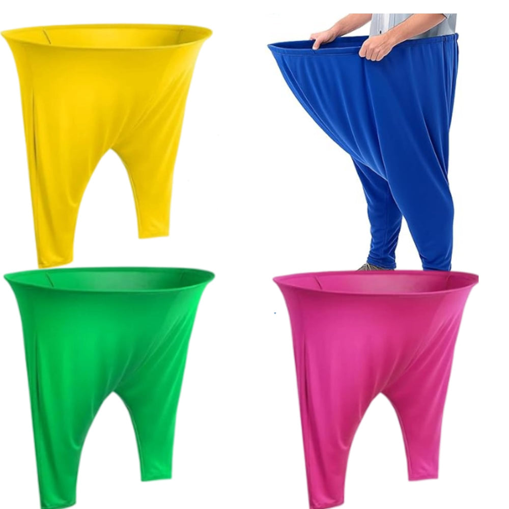 Cutecrop front view of giant granny pants showing colorful wearable fun