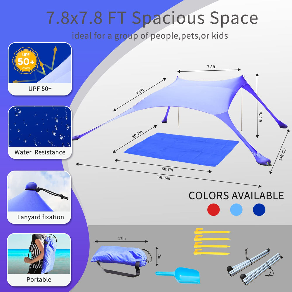 CUUPO tent beside people illustrating size and seating for 4–5 adults