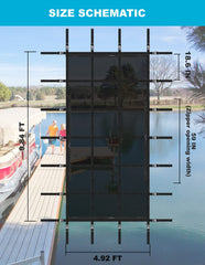 Cuzieey installed on a boat lift demonstrating secure four-side straps