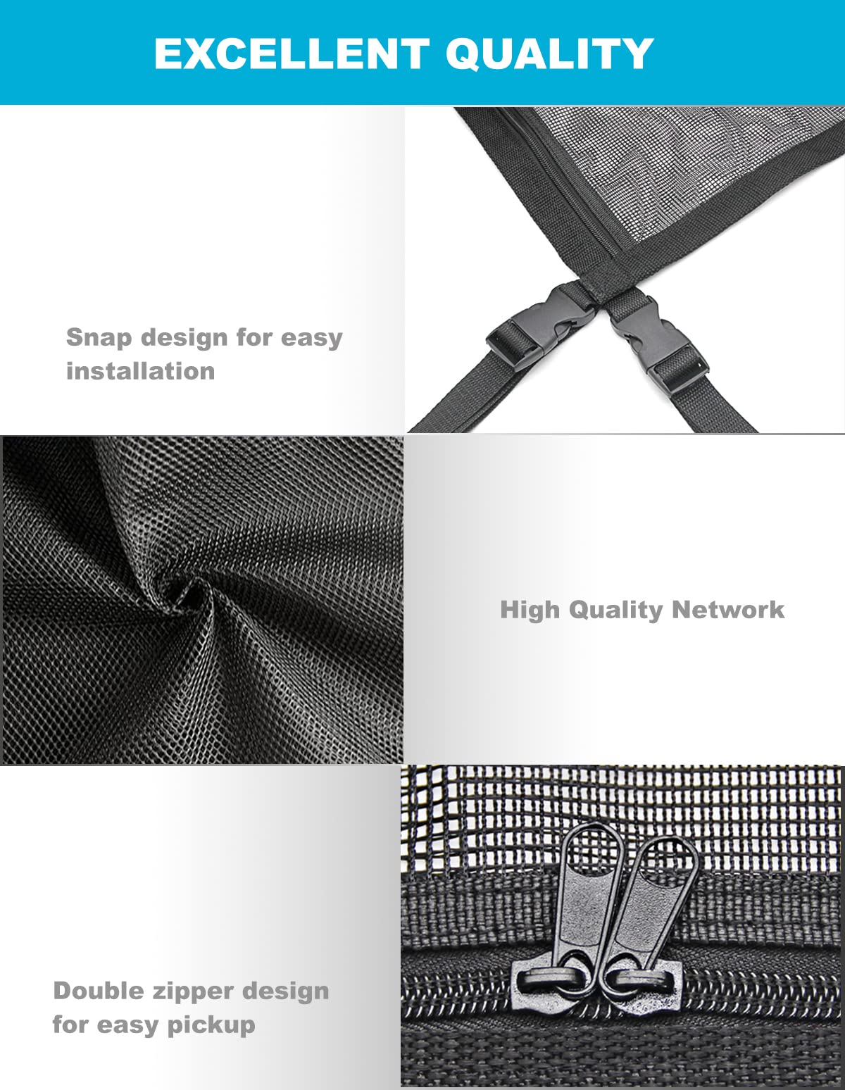 Cuzieey closeup of full-length zipper for quick access and secure storage