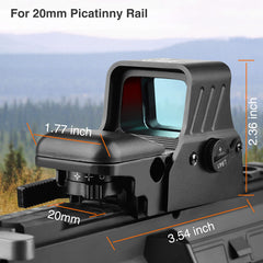 CVLIFE 33mm lens close-up showing wide field of view for faster target acquisition