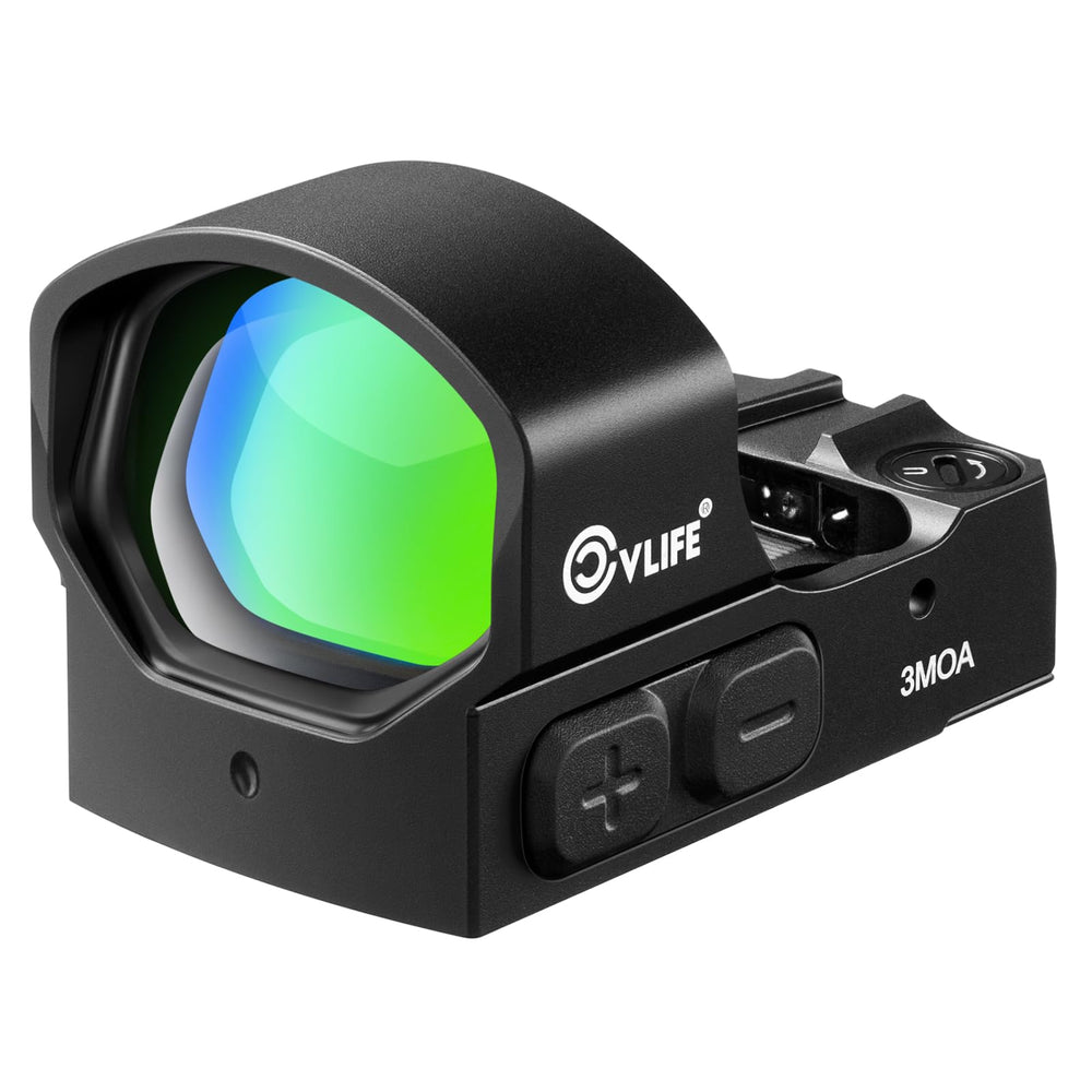 CVLIFE BearMight front profile showing compact green dot sight, durable build benefit