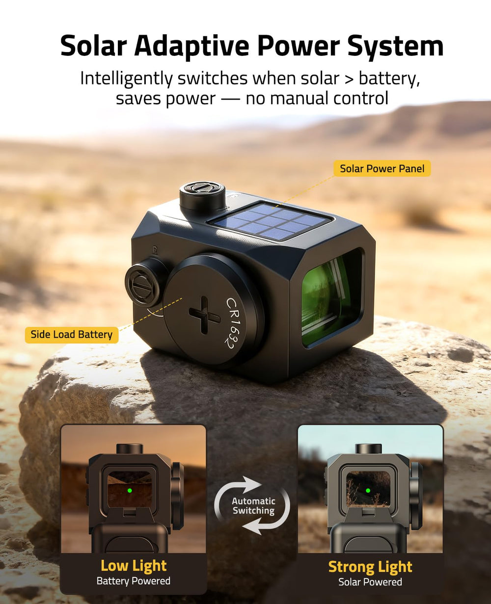 CVLIFE BearMight side profile highlighting solar panel and motion-sensor advantage