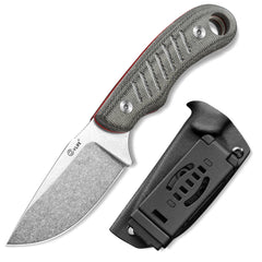 CVLIFE front view showing gray Micarta handle and balanced carry benefit