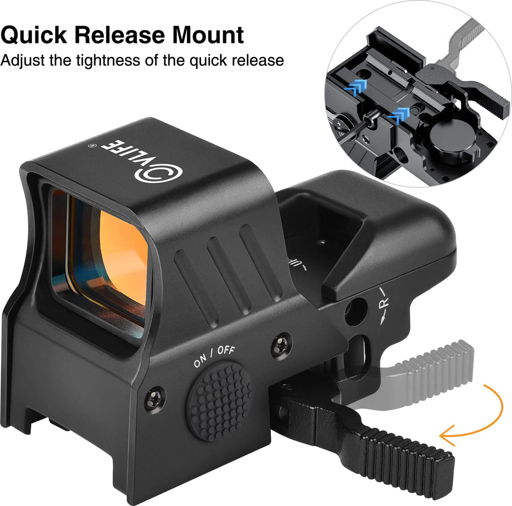 CVLIFE quick-detach Picatinny lever and clamp for rapid mounting and removal
