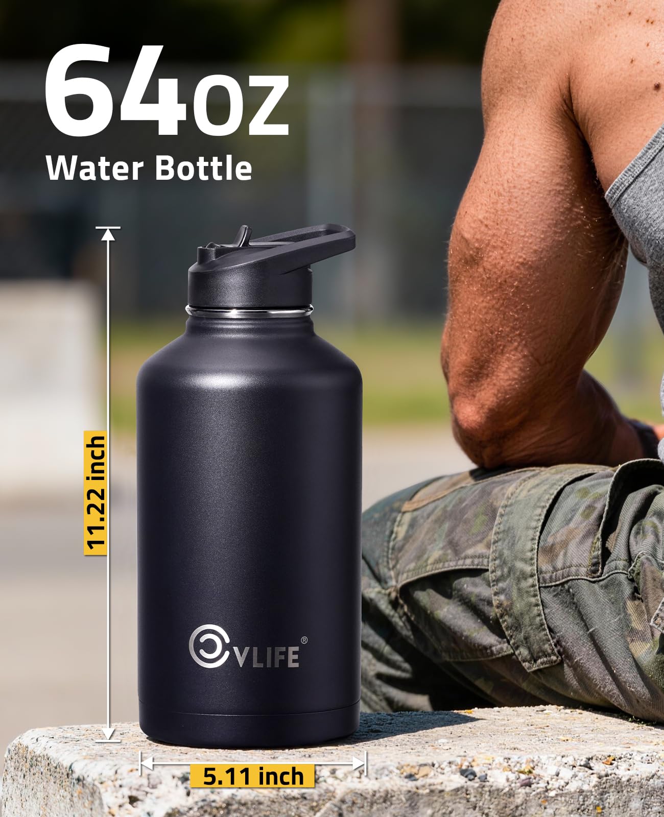 CVLIFE wide-mouth top showing opening and easy ice access benefit