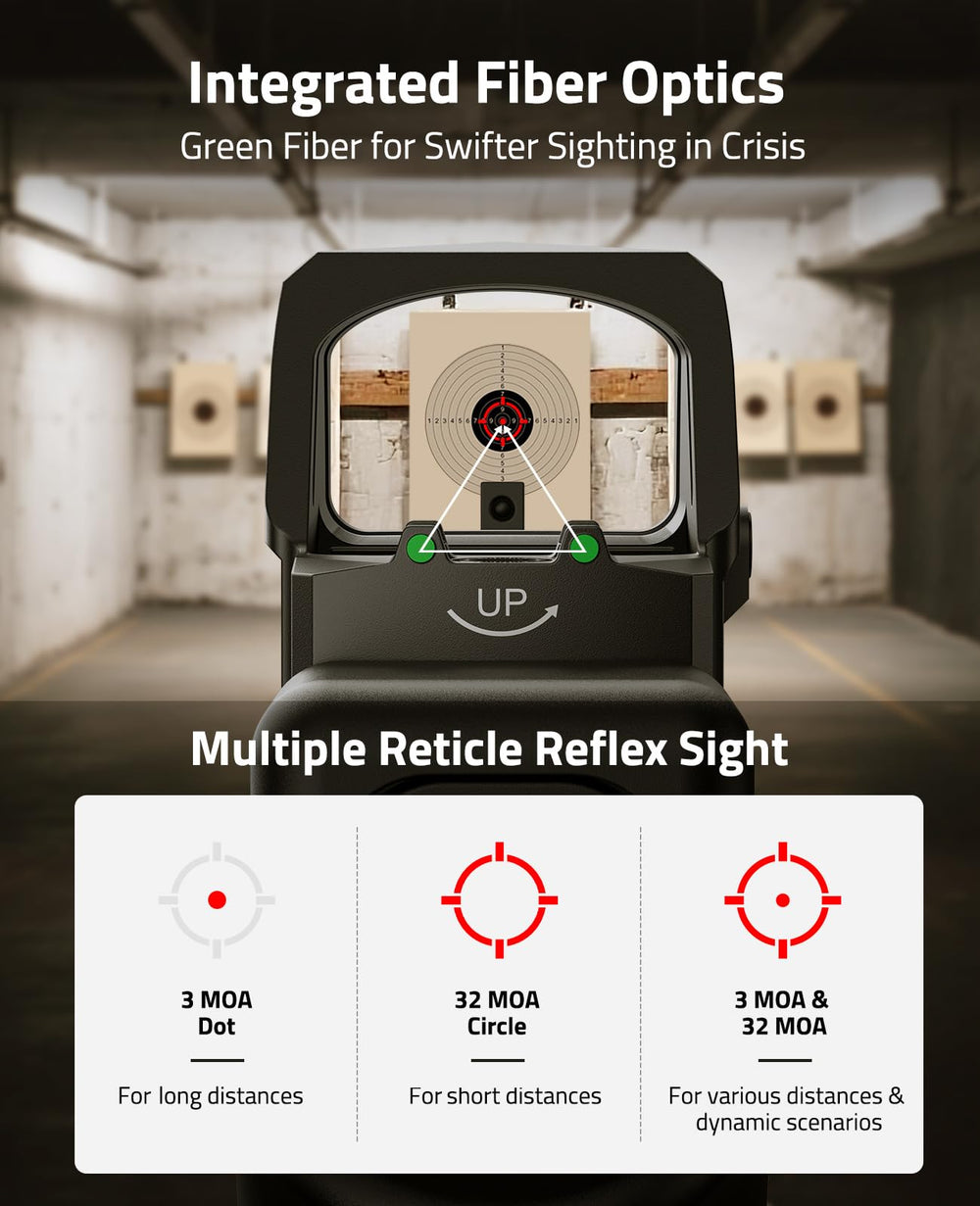 CVLIFE WolfCovert X reticle through lens showing 32 MOA circle and 3 MOA dot clarity
