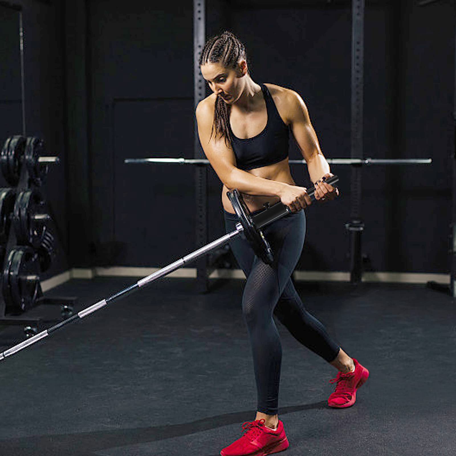 CXPZLLBNHH next to 2-inch Olympic bar showing correct sleeve fit and scale
