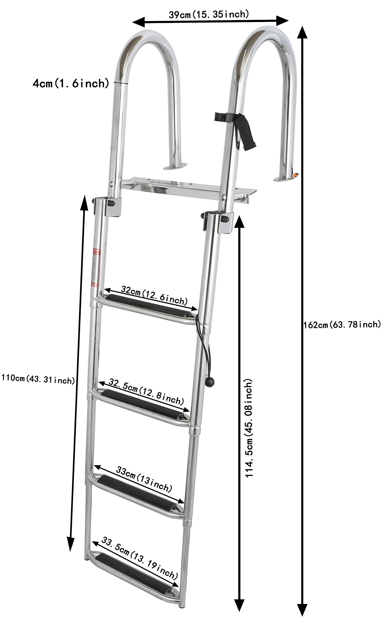 CXRCY ladder fully deployed in water demonstrating easy entry and stable support
