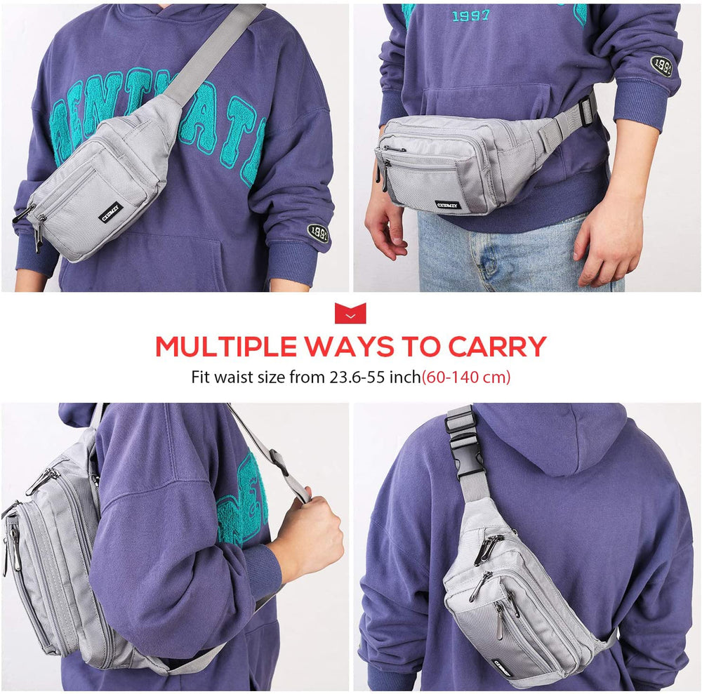 CXWMZY lifestyle image on hiker demonstrating secure outdoor carrying