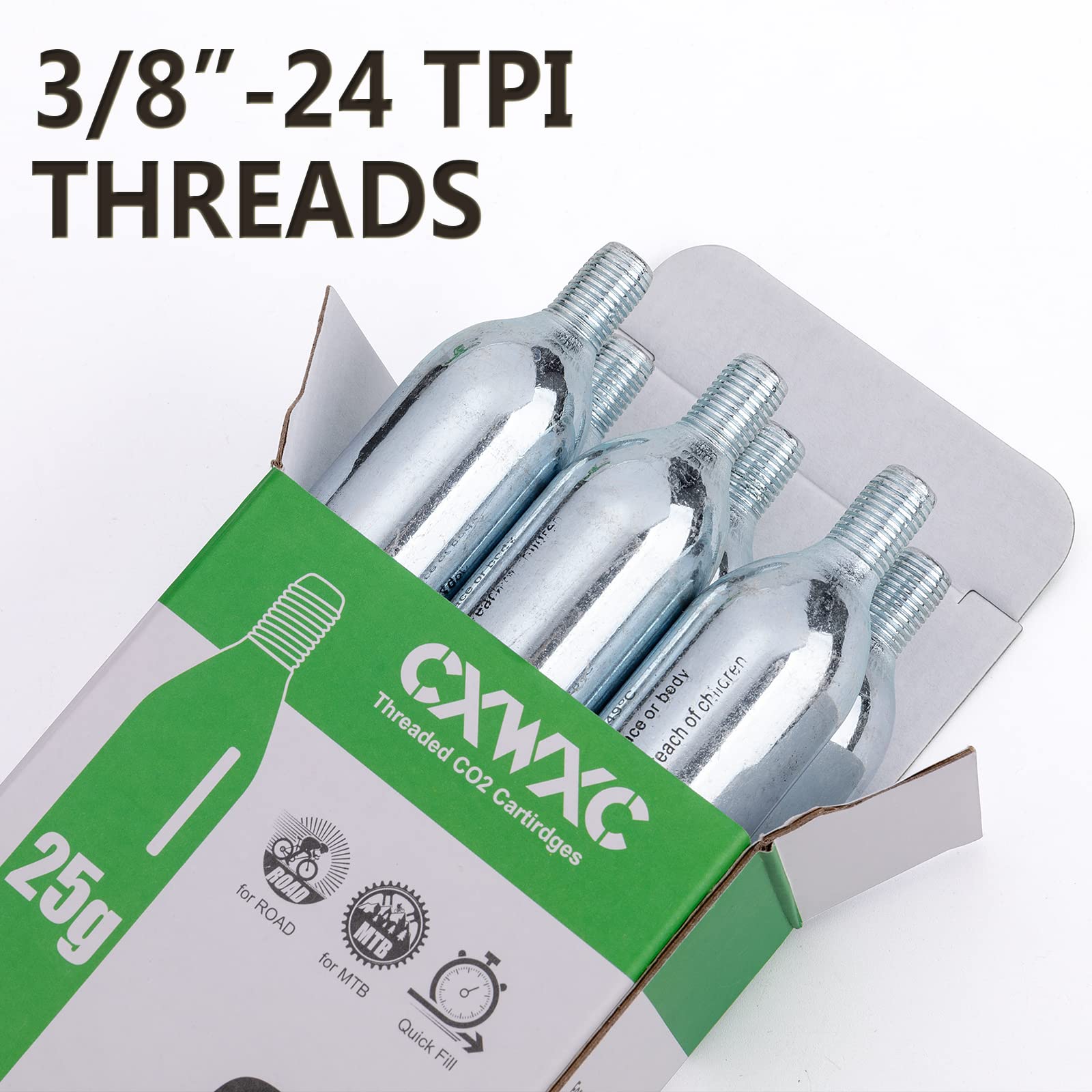 CXWXC cartridges beside mini pump showing compact lightweight portability