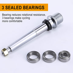 CXWXC spindle with 8mm hex end for easy pedal installation