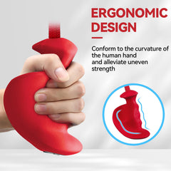 CYBEOE close-up of TPE ergonomic handle showing textured grip for reduced wrist strain