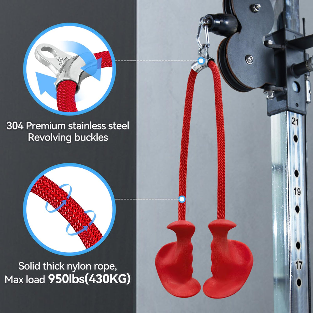 CYBEOE rope used for overhead extension demonstrating full range of motion and comfort