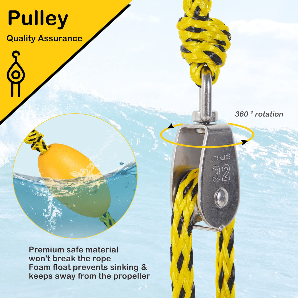 Cyberoctopus side-by-side 17ft and 24ft harnesses displaying size choice benefit