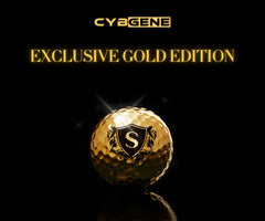 CybGene close-up of electroplated gold finish highlighting luxurious look and shine