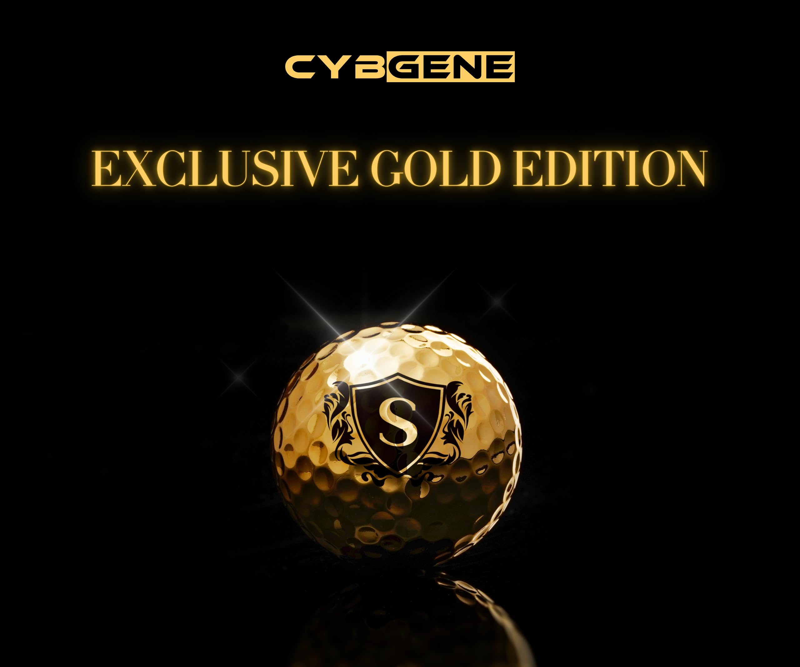 CybGene close-up of electroplated gold finish highlighting luxurious appearance