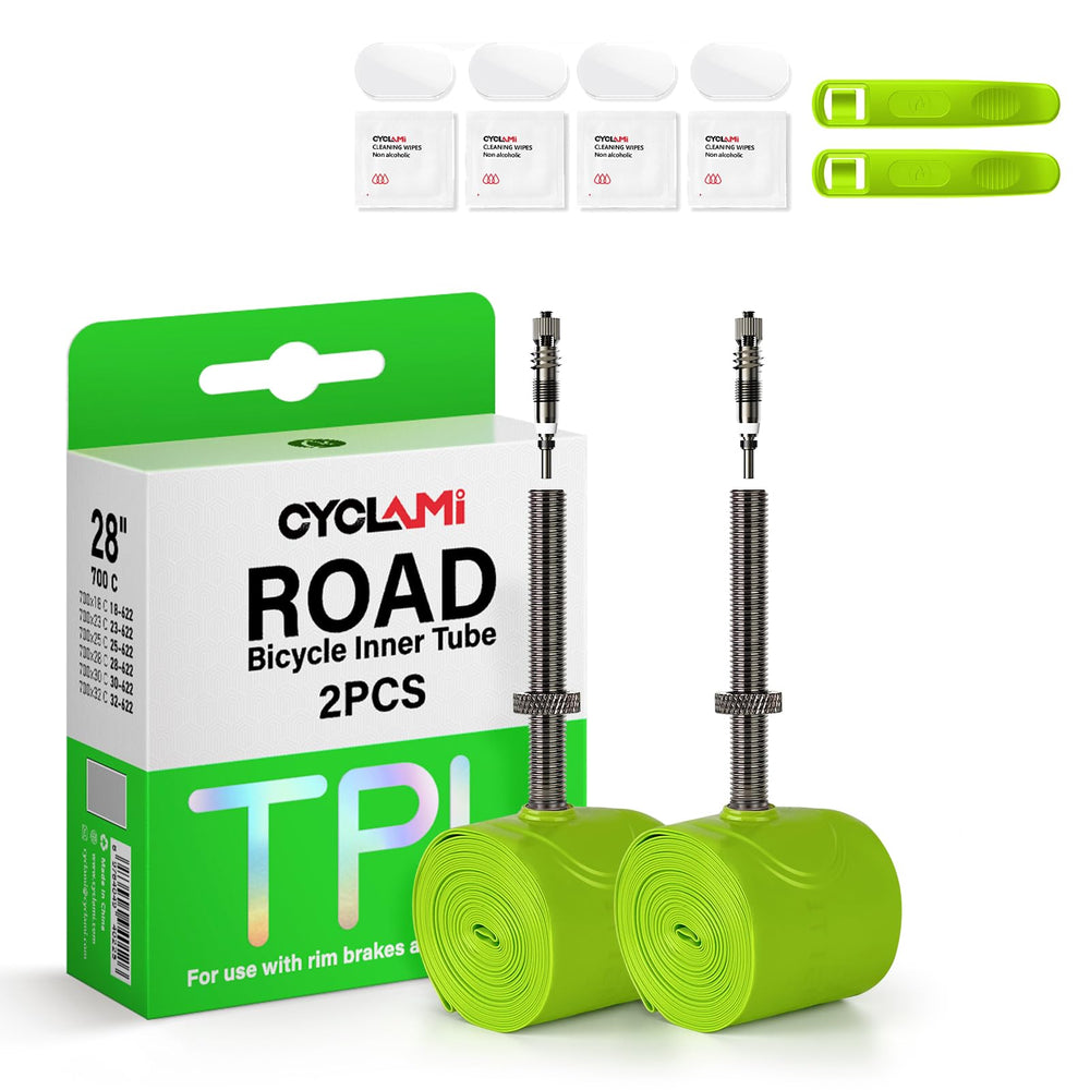 CYCLAMI front packaging showing two 700C TPU tubes and benefits