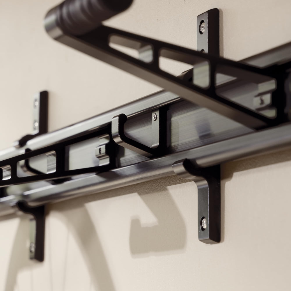 CyclingDeal rack next to measuring tape showing compact size and scale