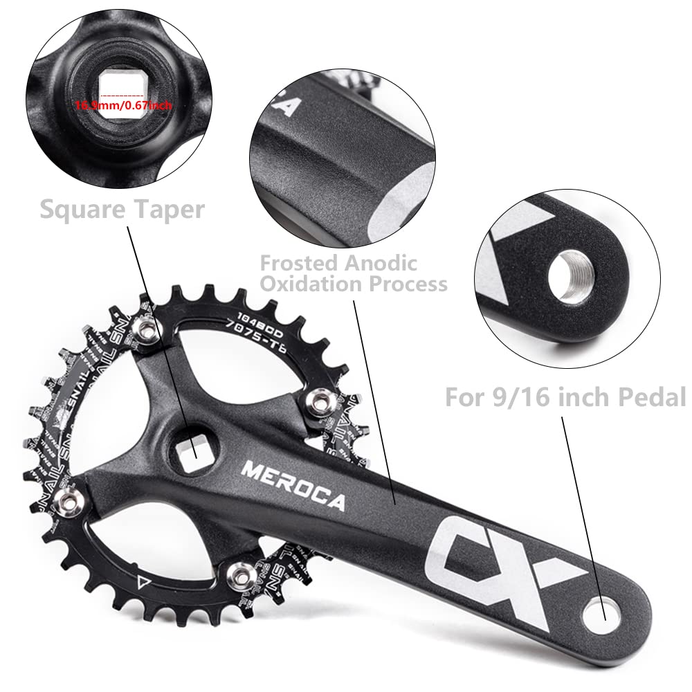 Cyclon crank arm thread detail shows reinforced aluminum, increases durability