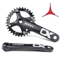 Cyclon crankset front view showing arms and chainring, improves drivetrain reliability